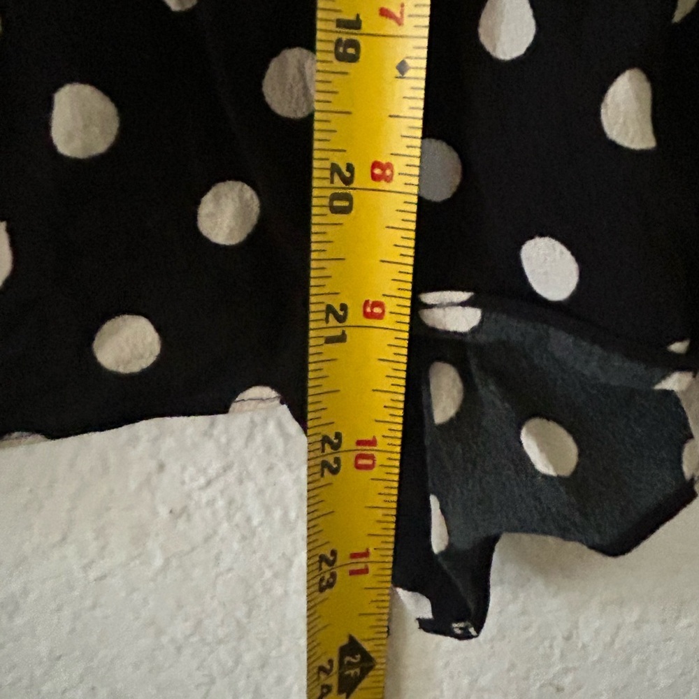 Vintage Jaeger Polka Dot Ruffled Blouse Sz 6 Timeless Pinup Classic Housewife - Picture 7 of 12